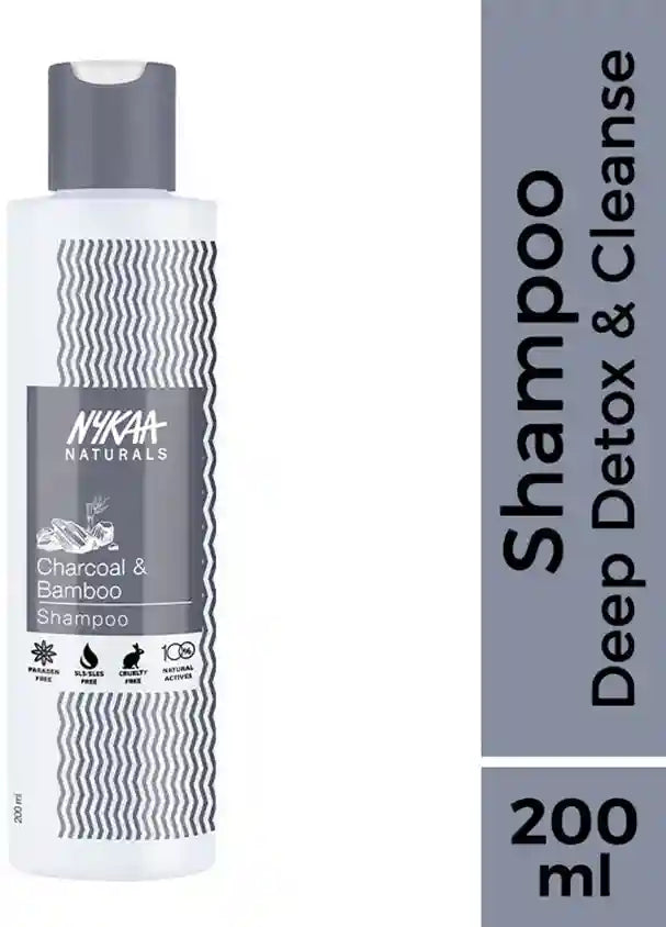 Nykaa Naturals Scalp Purifying -Free Shampoo With Charcoal, Bamboo & Neem – 200 ml