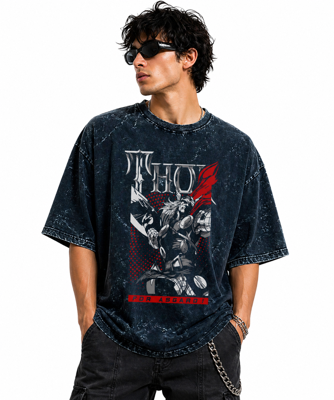 Unisex Acid Washed Oversized Tee