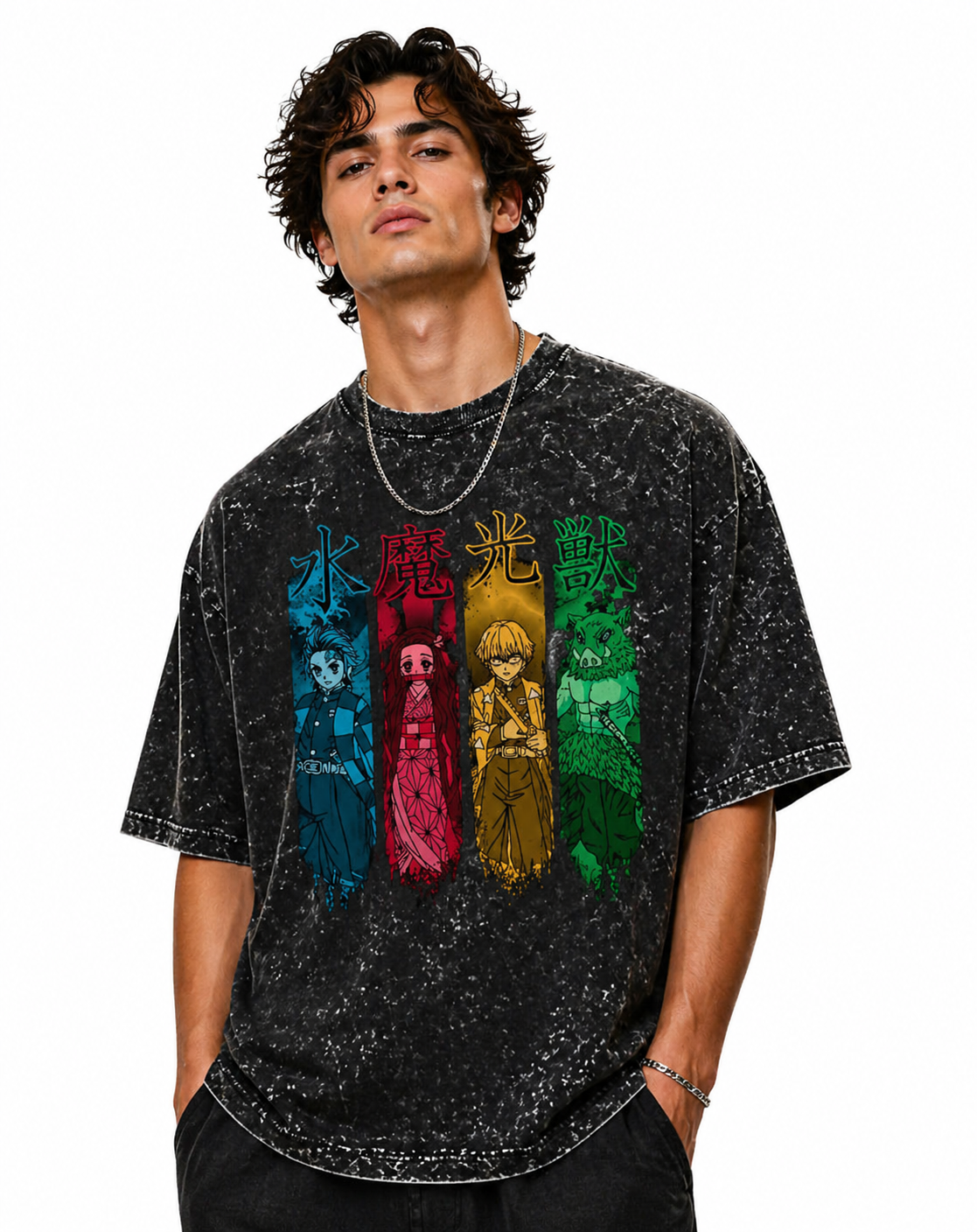 Unisex Acid Washed Oversized Tee