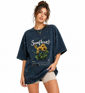 Unisex Acid Washed Oversized Tee