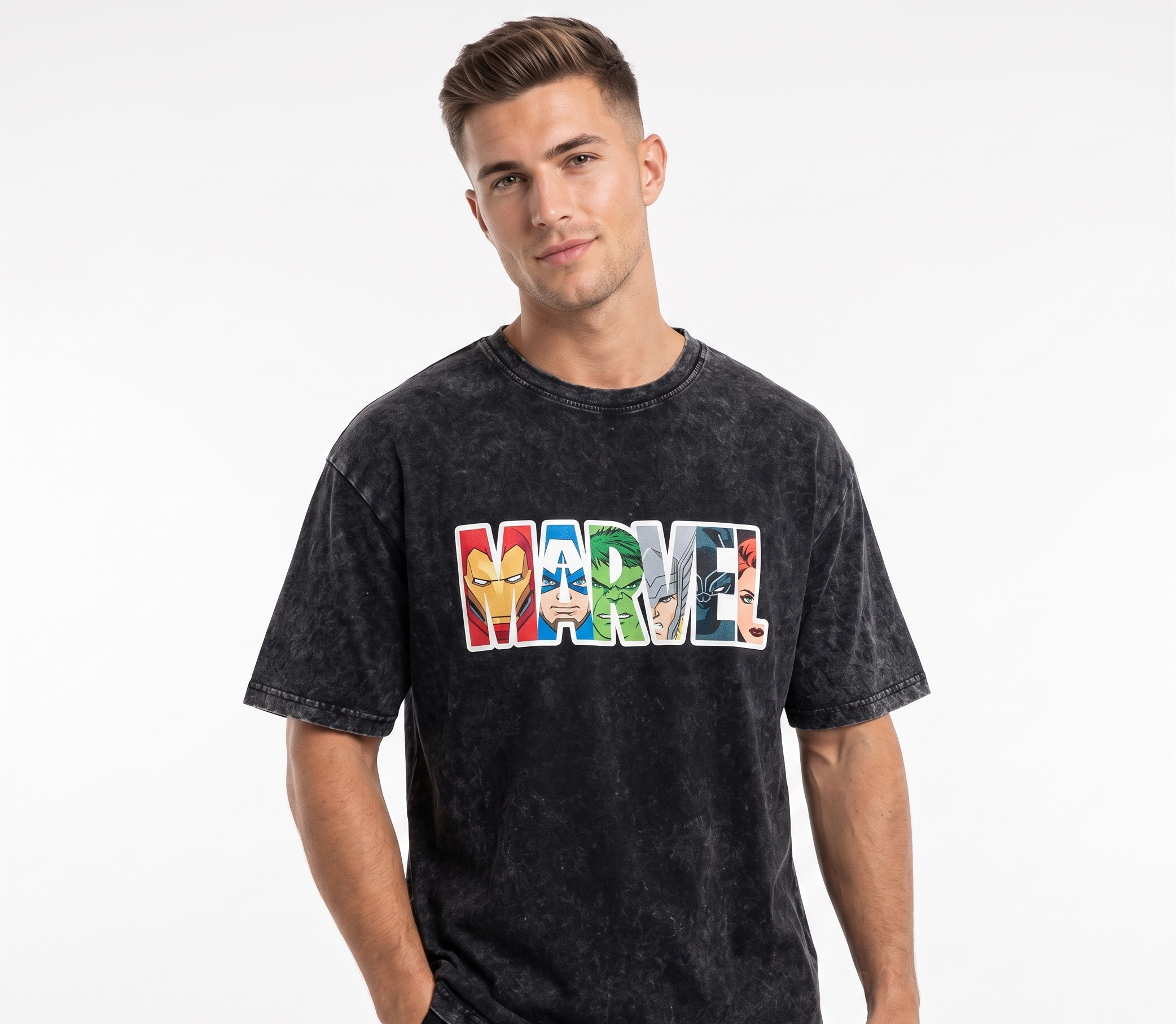 Unisex Acid Washed Oversized Tee