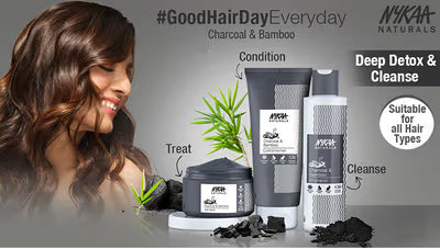 Nykaa Naturals Charcoal & Bamboo Deep Detox & Cleansing Conditioner