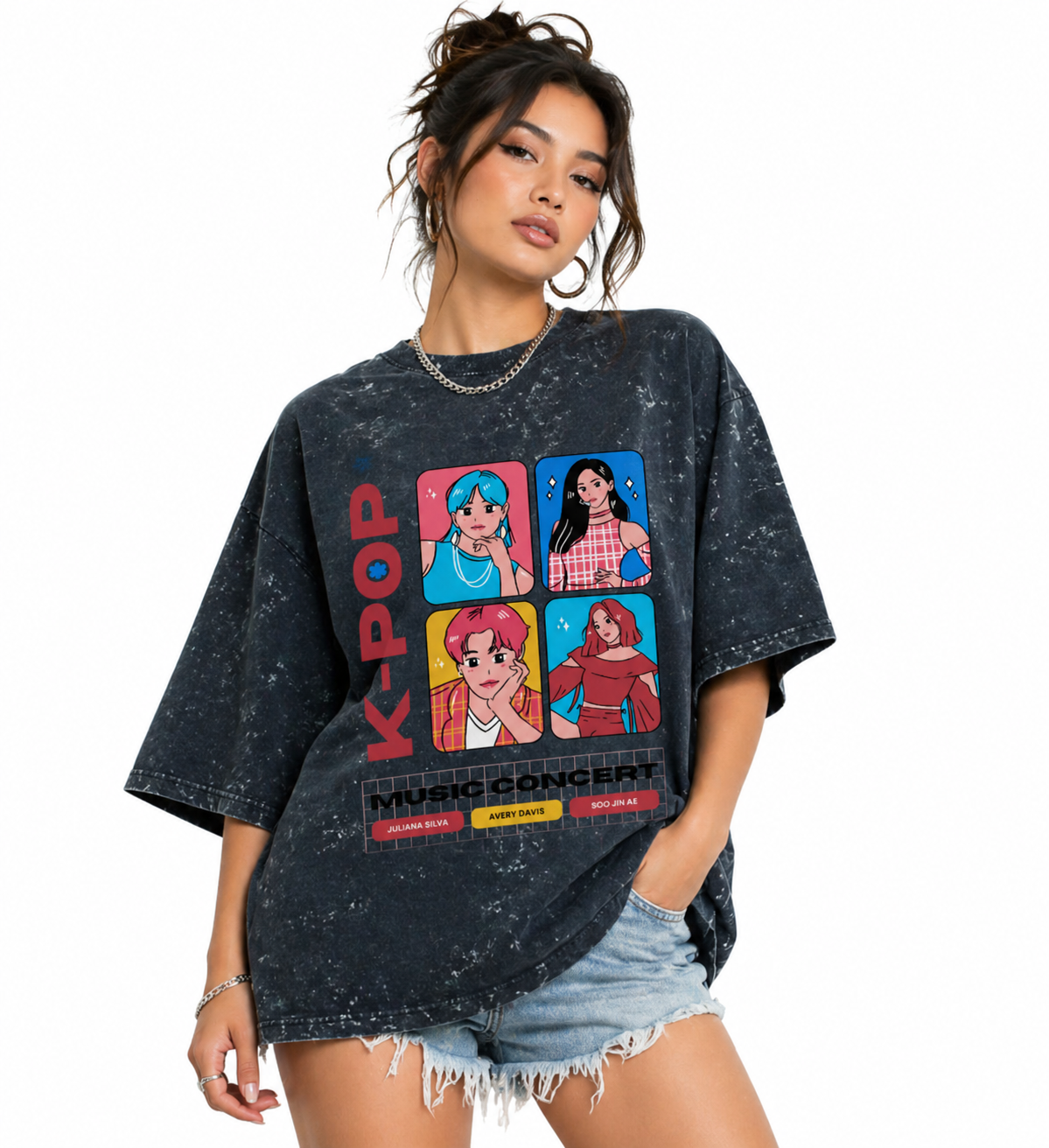 Unisex Acid Washed Oversized Tee