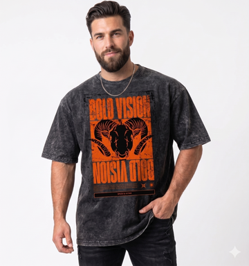 Unisex Acid Washed Oversized Tee